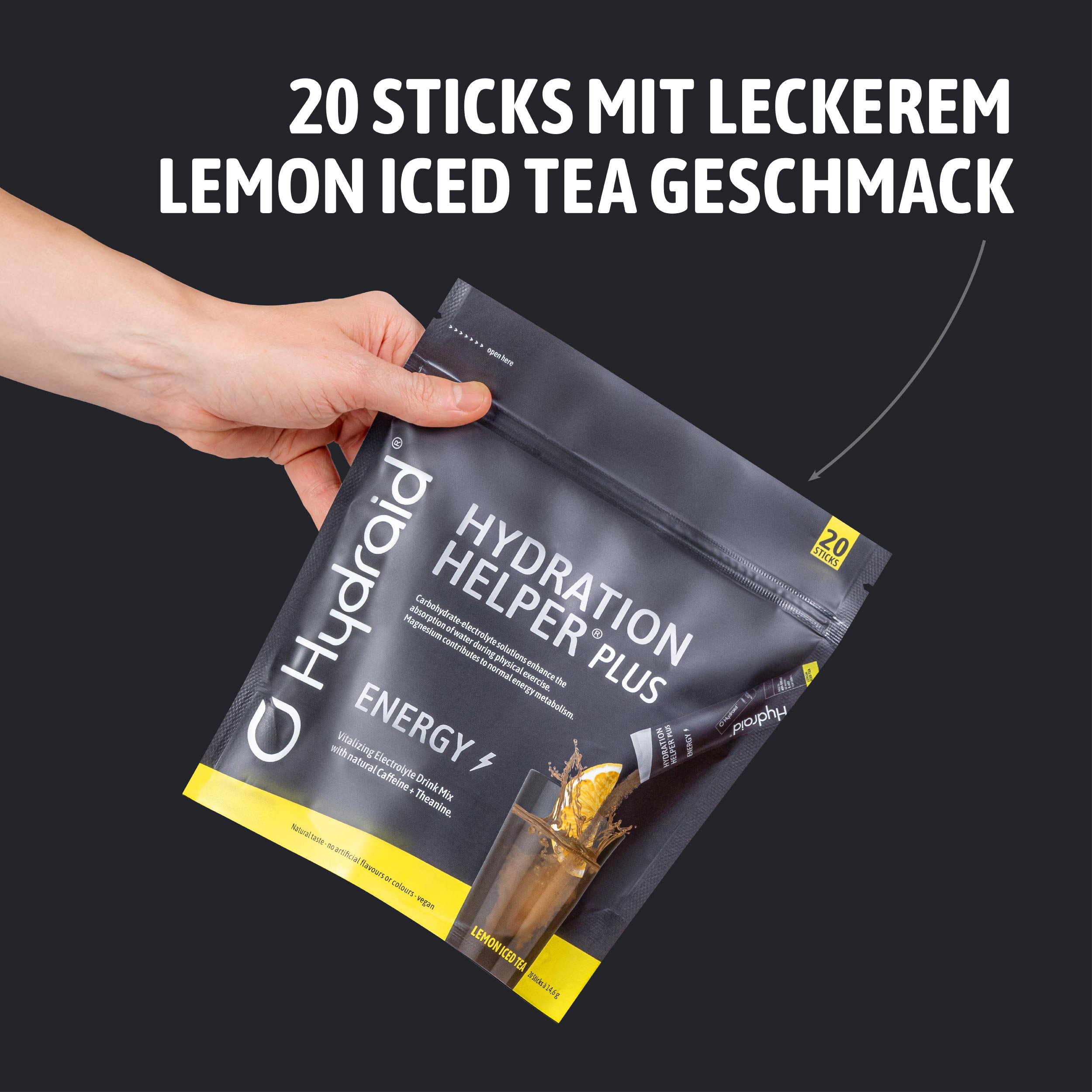 Hydration Helper® PLUS Energy Lemon Iced Tea