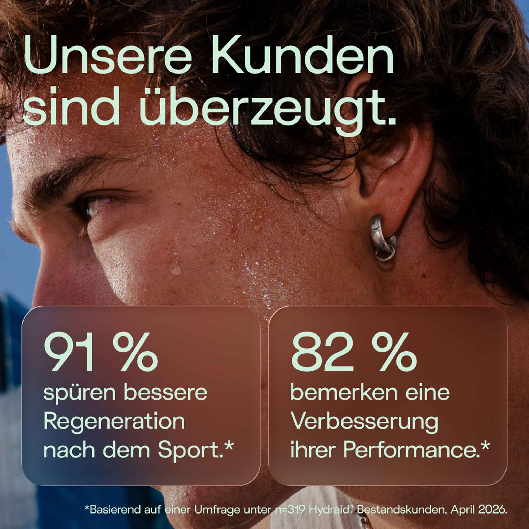 Schwitzende Person 
